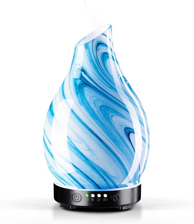 Porseme 150ml Essential Oil Diffuser Glass Color Changing Aroma Air Diffusers by Porseme
