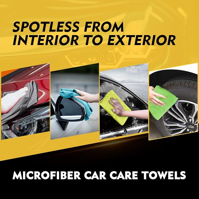 HOMEXCEL Microfiber Cleaning Cloth 50 Pack, 12.5 x 12.5 inch Microfiber Towels - Image 4