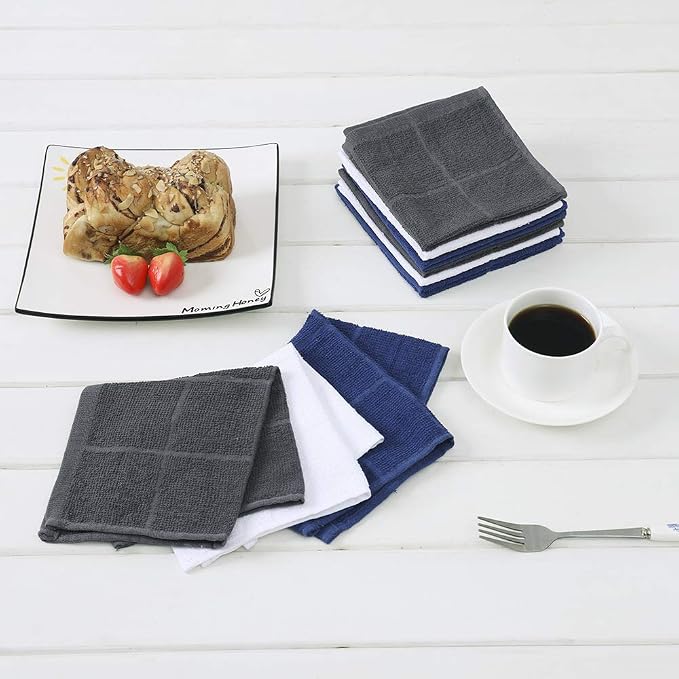 Glynniss Kitchen Dish Cloths Highly Absorbent Dish Rags 100% Cotton Wash Cloths - Image 5
