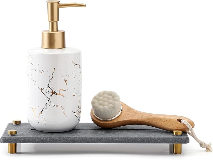 Kitchen Sink Caddy Water Absorbing Stone Drying Tray, Diatomite Bathroom Sink by Razborci