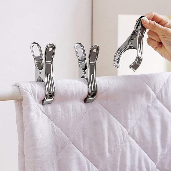 Large Heavy Duty Metal Clothespins 6 Packs Stainless Steel Clothespin, Big - Image 5