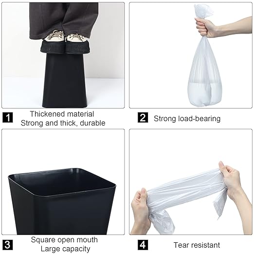 Eccliy 6 Pack Plastic Trash Can - Image 3