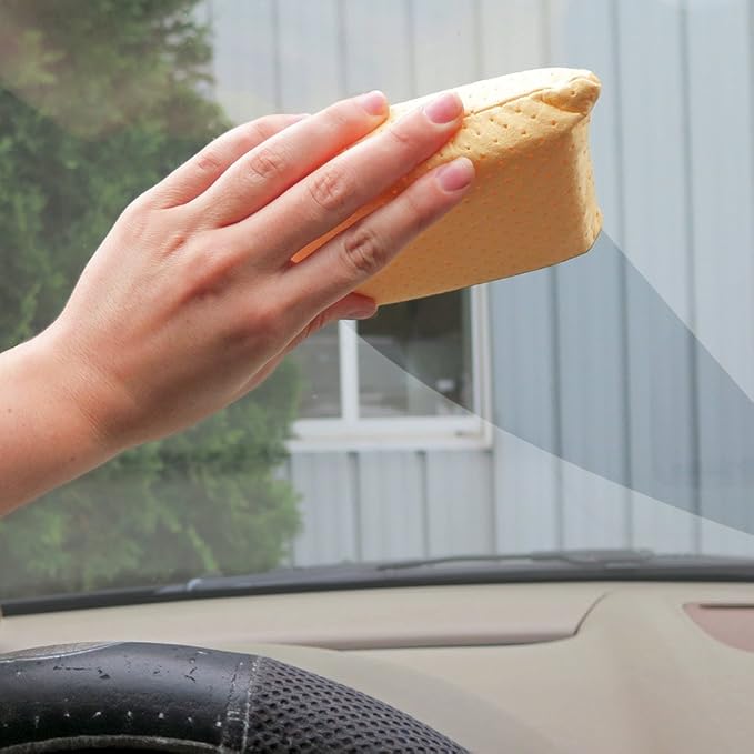 Evelots Car Windshield Cleaner Chamois, 4 Pack, Window Glass Defogger Sponge - Image 3