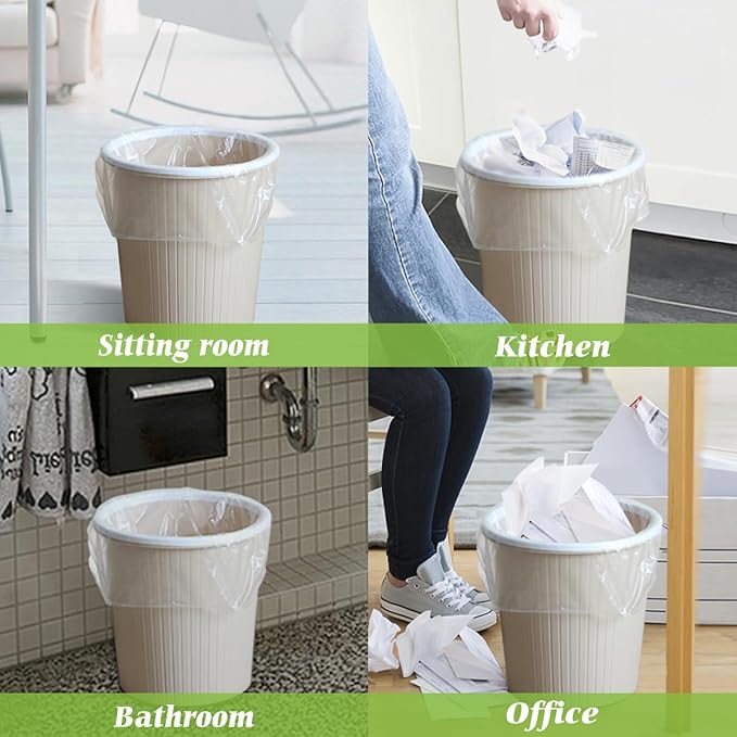 Teivio 3 Gallon 150 Counts Strong Trash Bags Garbage Bags, Bathroom Trash Can - Image 5