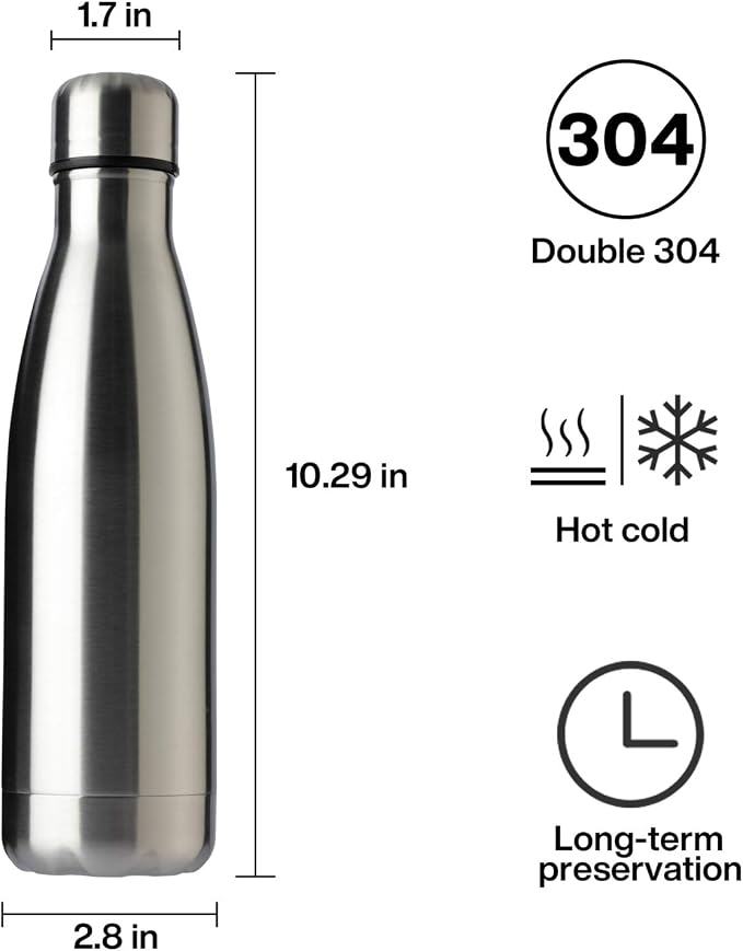 MEWAY 17oz Sport Water Bottle 8 Pack Vacuum Insulated Stainless Steel - Image 7