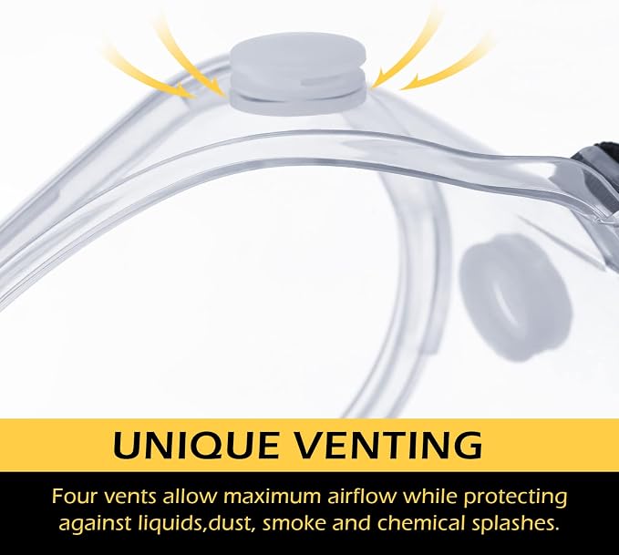 Yunsailing Protective Safety Goggles Lab Over Glasses Clear Anti Fog Eye - Image 6