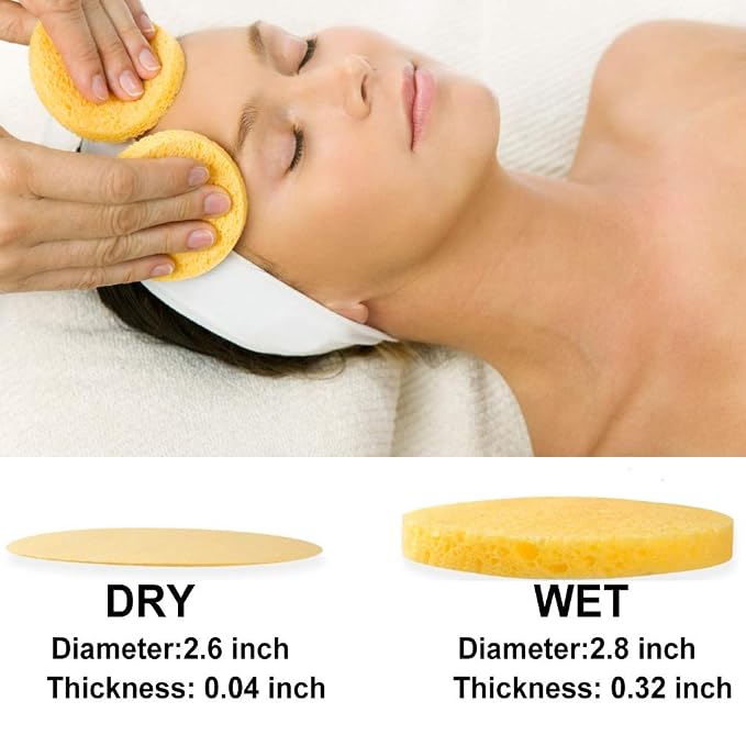 METUUTER 50 PCS Compressed Facial Sponges - Image 4