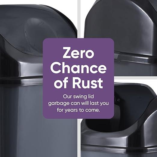 Superio Kitchen Trash Can with Swing Top Lid 9 Gallon Slim Waste Bin 37 Qt - Image 8