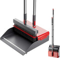 Broom with Dustpan Combo Set 50” Adjustable Long Handle 180 Degree Rotating by UPRefine