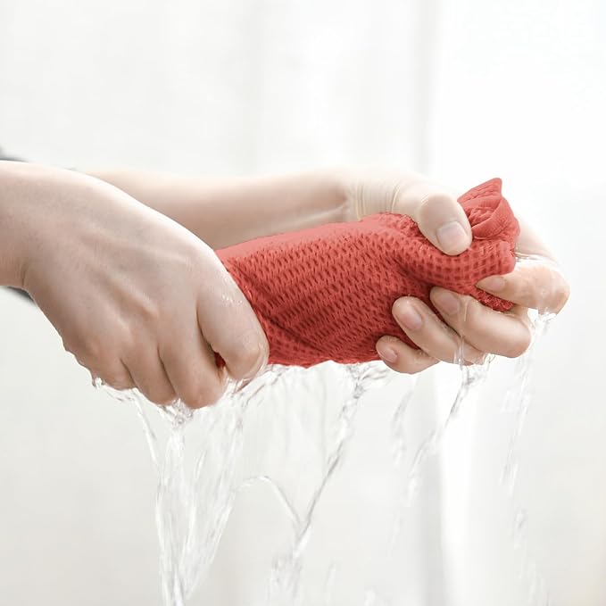 Artoid Mode 100% Cotton Red Waffle Weave Kitchen Dish Cloths, 12x12 Inch Ultra - Image 4