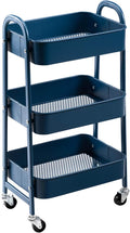 AGTEK Makeup Cart, Movable Rolling Organizer Cart, 3 Tier Metal Utility Cart by AGTEK