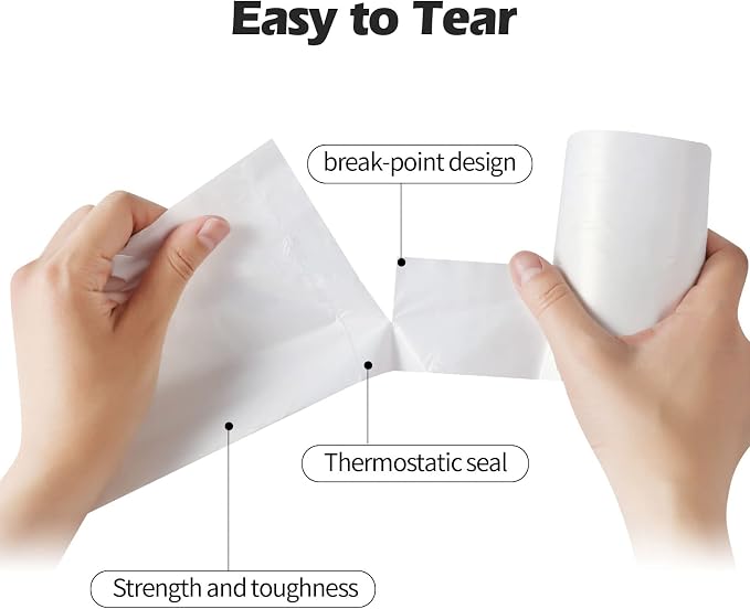 2-4 Gallon Portable Trash Bags, Bedroom Trash Can, Strong Trash Bags（White） - Image 4