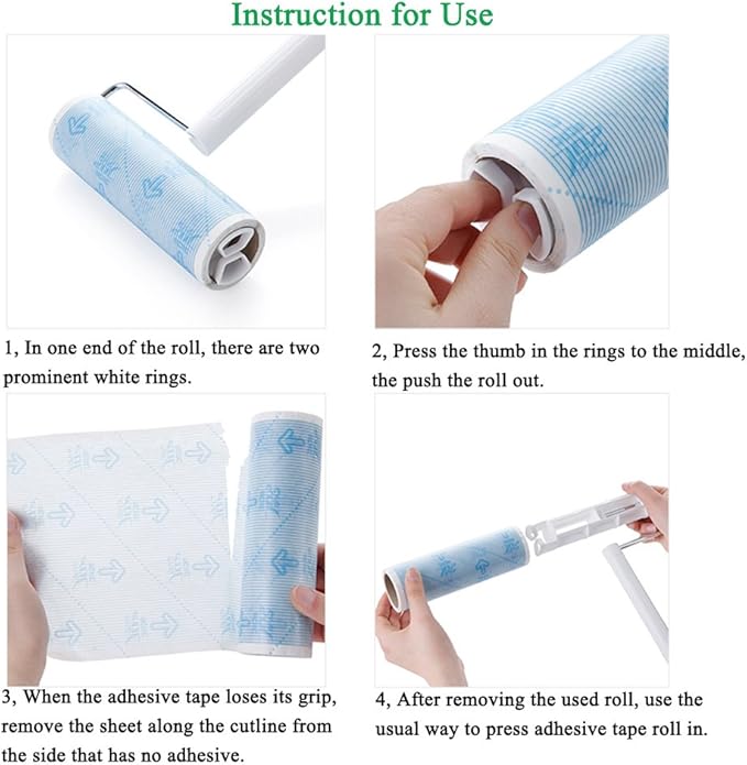 UNIKON Pet Hair Lint Roller Refills Pet Hair Removal Refills, Japanese Sticky - Image 3