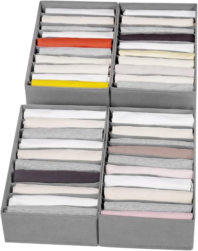4 Packs T-shirt Drawer Organizers by Coorganisers