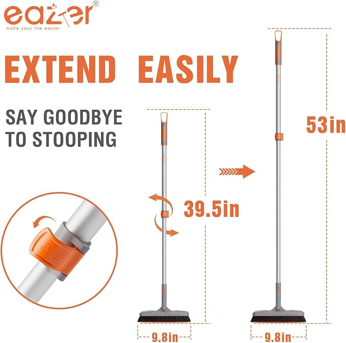 Eazer Grout Brush with Long Handle, 180°Rotation Tile Grout Cleaning Brush - Image 4