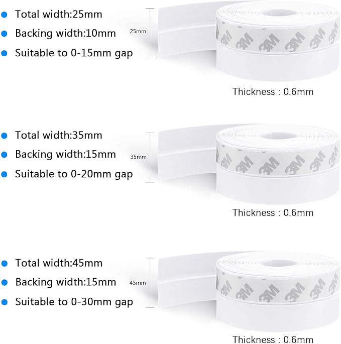 TAROSE Weather Stripping, 16.5 Feet Silicone Door Seal Strip - Image 2