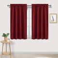 DWCN Christmas Burgundy Room Darkening Blackout Curtains by DWCN