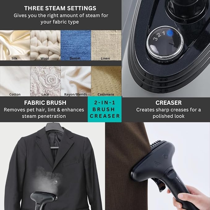True & Tidy Heavy Duty Commercial Full Size Standing Garment Steamer - Image 4