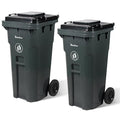 32 Gallon Trash Can Lid Outdoor Trash Can by PlasticPrince
