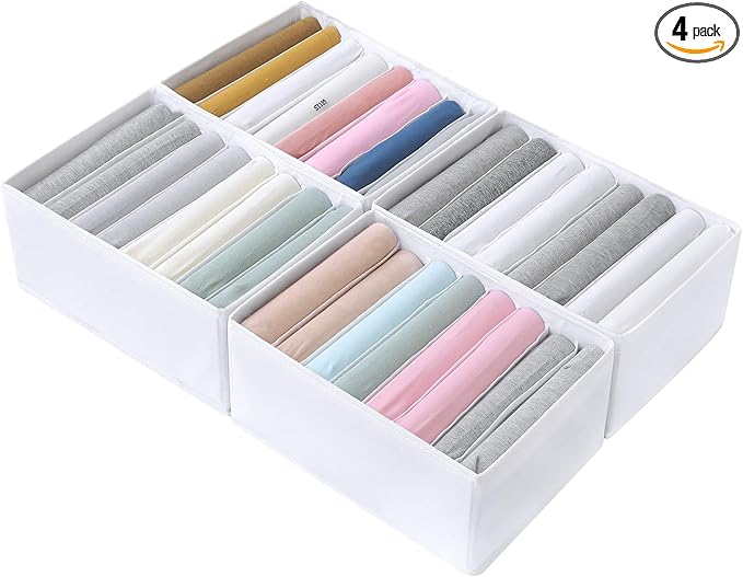Qozary 4 Pack Drawer Organizers by Qozary