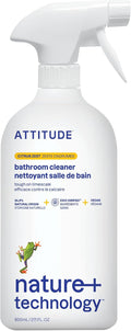 ATTITUDE Bathroom Cleaner Spray, EWG Verified, Plant-Based & Vegan, Safe by ATTITUDE