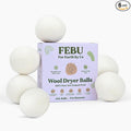 FEBU Wool Dryer Balls, XL | 100% New Zealand Wool | Natural, Reusable Fabric by FEBU