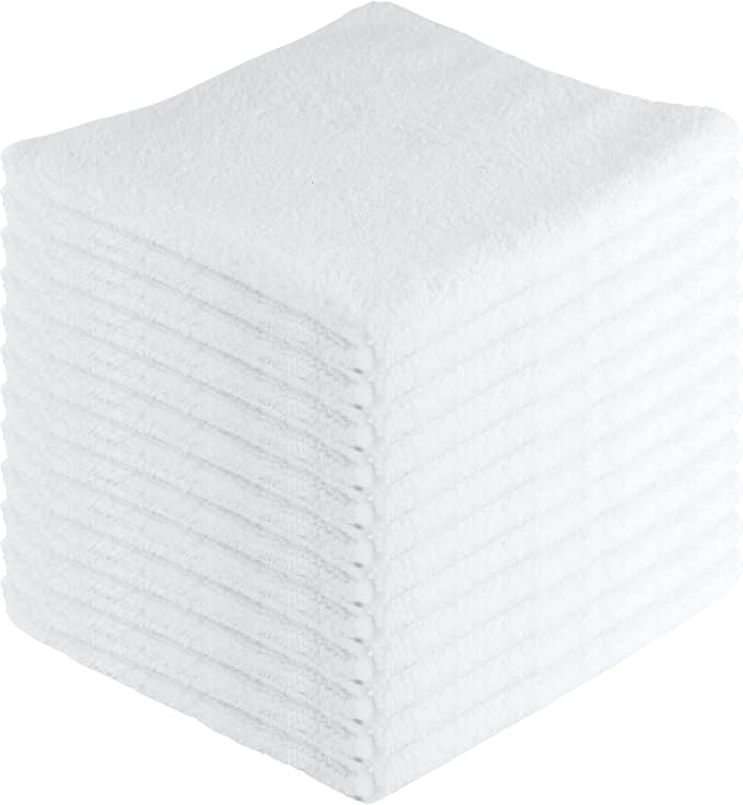 Microfiber Cleaning Cloths, 12 Pack, All-Purpose, Highly Absorbent, Washable by JDHomease