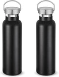 Neihepal 20 oz Insulated Water Bottles Bulk 2 Pack, Stainless Steel Double Wall by Neihepal