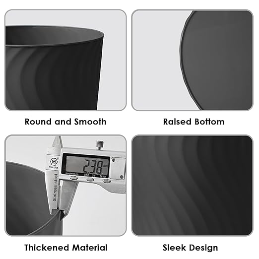 YGJT Small Trash Can, 3 Pack 1.8 Gallons Bathroom Trash Can, Slim Waste Basket - Image 5
