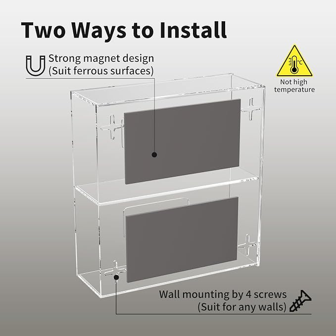 HIIMIEI Glove Holder for Wall Mount: Magnetic Gloves Box Holder, Acrylic - Image 7