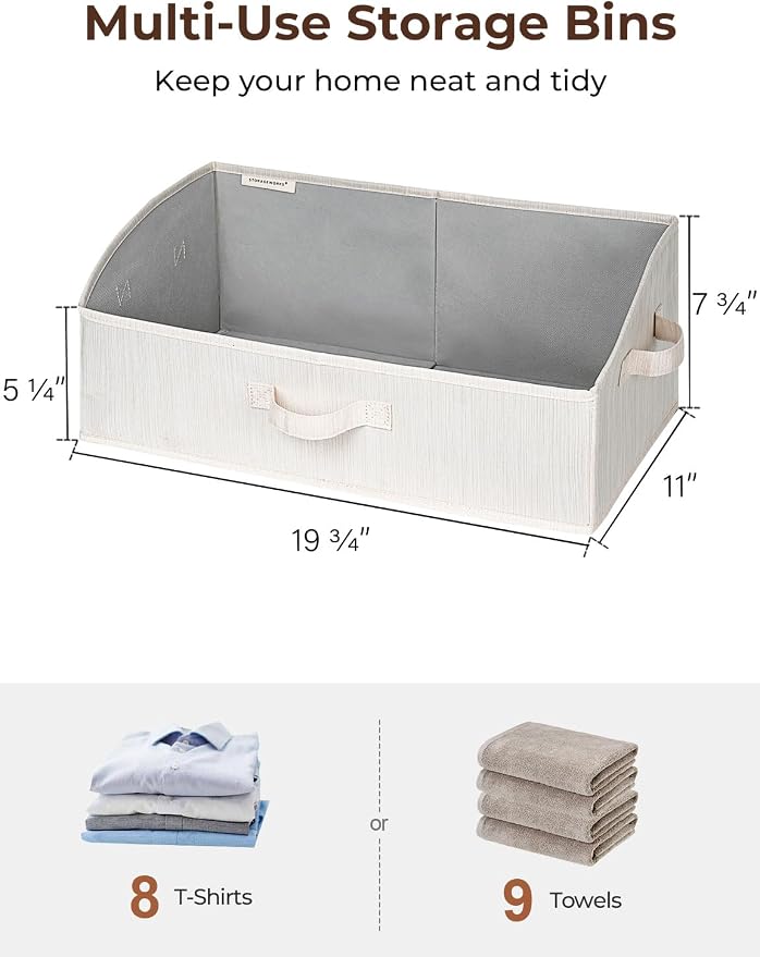 StorageWorks Closet Storage Bins, Trapezoid Organizer Box - Image 4