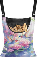 Hummingbird and Flower Clothes Pin Hanging Bag by Unknown