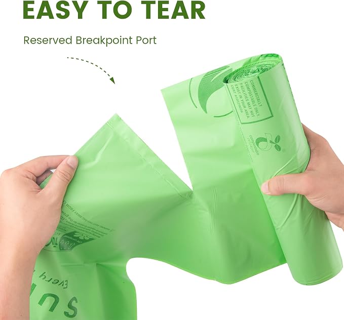 SUPERBIO 33 Gallon Compostable Yard Waste Bags, Lawn & Leaf Bags, Extra Thick - Image 3