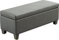 51 Inch Faux Leather Ottoman by UDAX