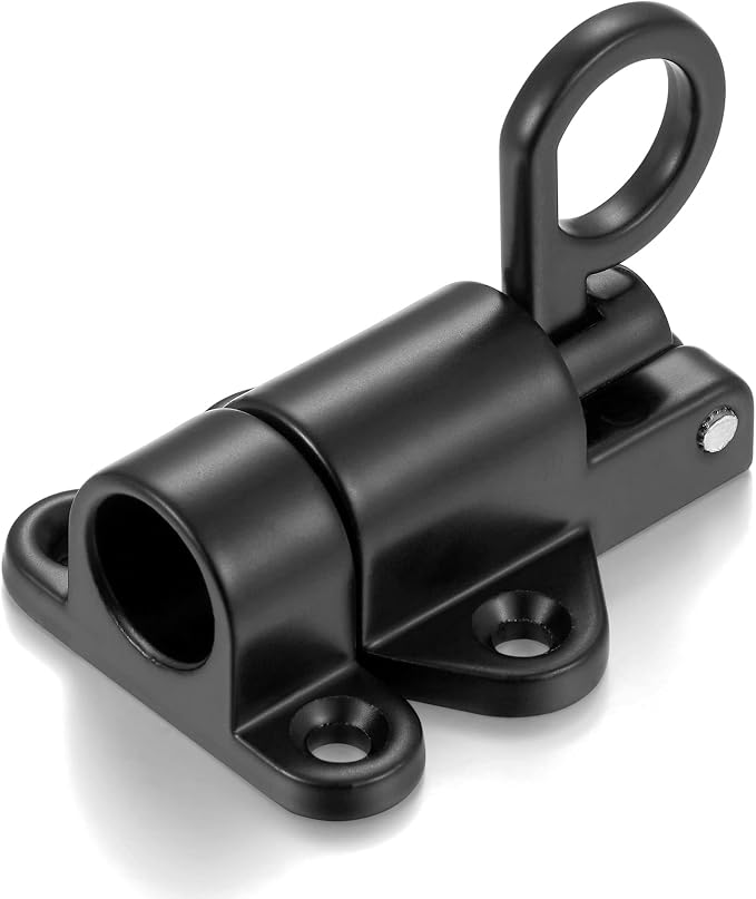 2 Packs Self-Closing Latches，Black Spring Door Lock，Resilient Bolt Latch - Image 8