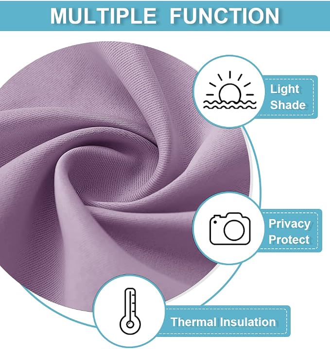 RYB HOME Blackout Curtains for Bedroom Thermal Insulated Window Drapes for - Image 6
