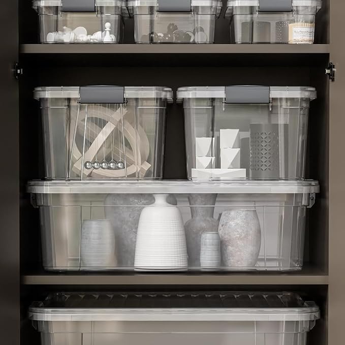 Superio Storage Bins with Lids, Stackable Totes, BPA Free, Odor Free, Organizer - Image 8