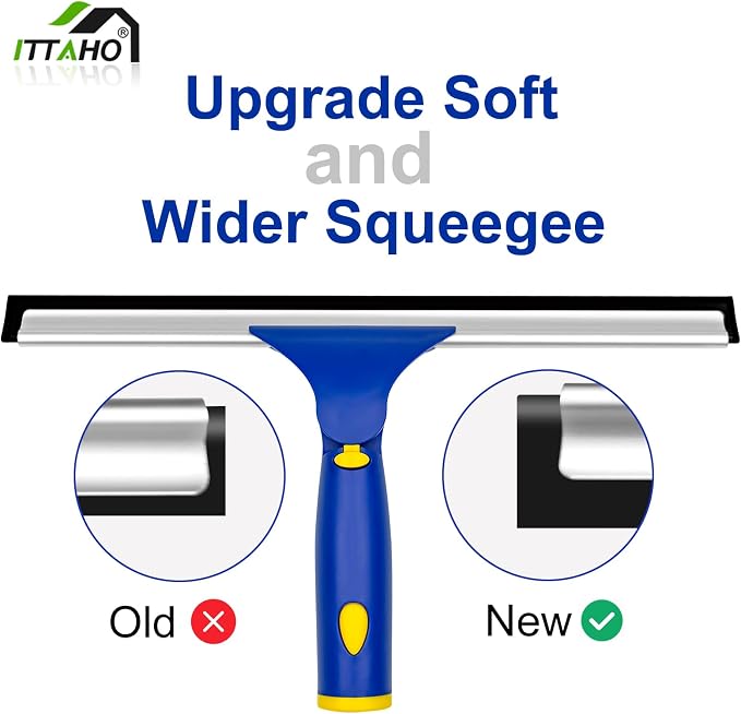ITTAHO Squeegee for Window Cleaning, Extendable Window Cleaner for Car - Image 5