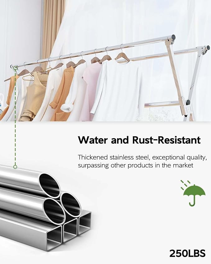 Clothes Drying Rack 95 Inches Folding Outdoor Indoor, Drying Rack Clothing - Image 6
