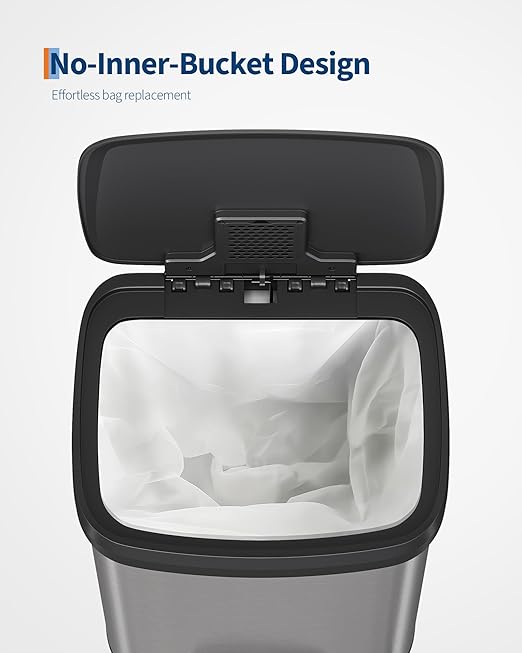 Garvee 13 Gallon / 50 L Stainless Steel Trash Can - Image 4