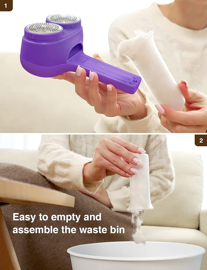 VASSON Fabric Shaver, Electric Lint Remover, Rechargeable Lint Shaver, Sweater - Image 4