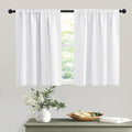 RYB HOME Curtains for Bedroom 63 inches Long, W 34 x L 63, Pure White, 2 Panels by RYBHOME