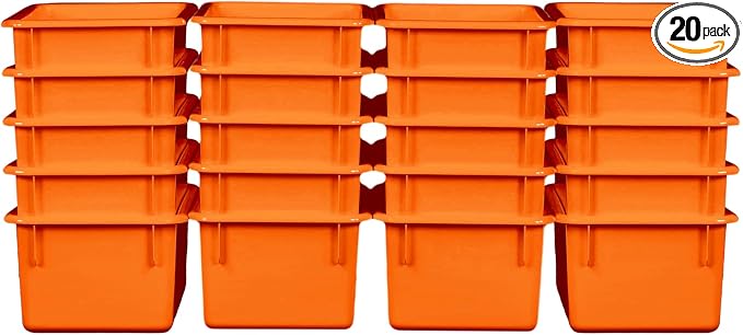 Wood Designs Cubby Storage Bin, Heavy Duty Plastic Containers by Unknown