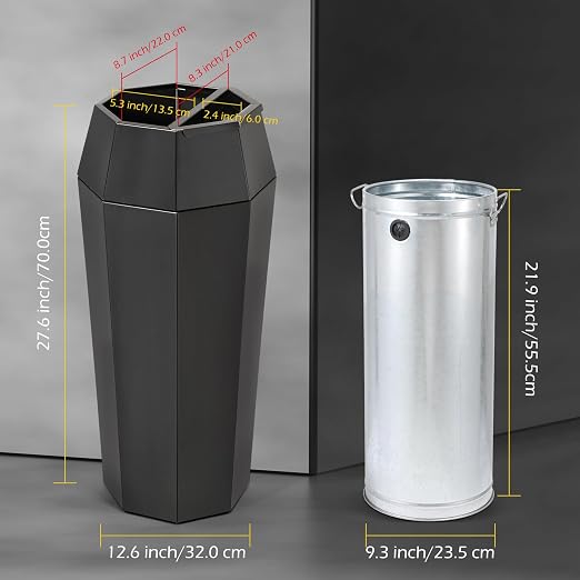 Dyna-Living Commercial Heavy-Duty Trash Cans Outdoor Garbage Can - Image 5