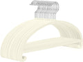 MIZGI 50 Pack Ivory Velvet Hangers by MIZGI