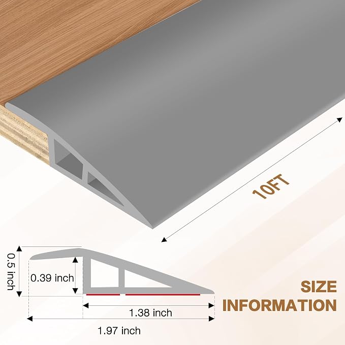 Floor Transition Strip Vinyl Door Threshold Ramp Self Adhesive Carpet Edging - Image 7