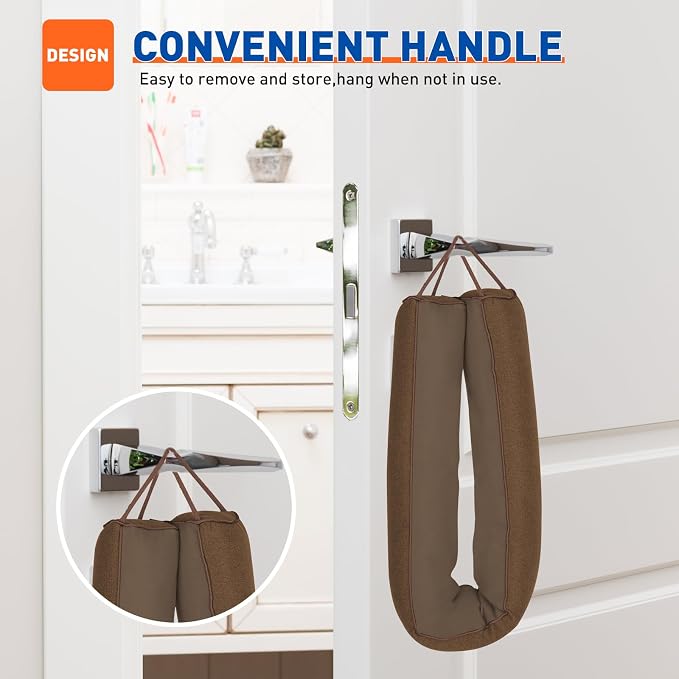 MAGZO Door Draft Stopper 36 Inches, Weighted Triangular Door Snake - Image 8