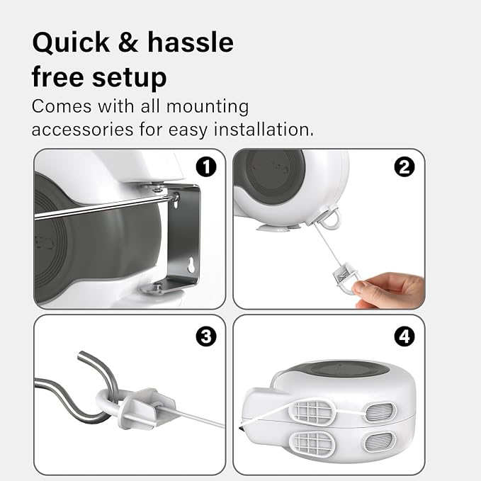 Retractable Double Clothesline – 49 ft x 2 Heavy Duty Clothes Line - Image 3