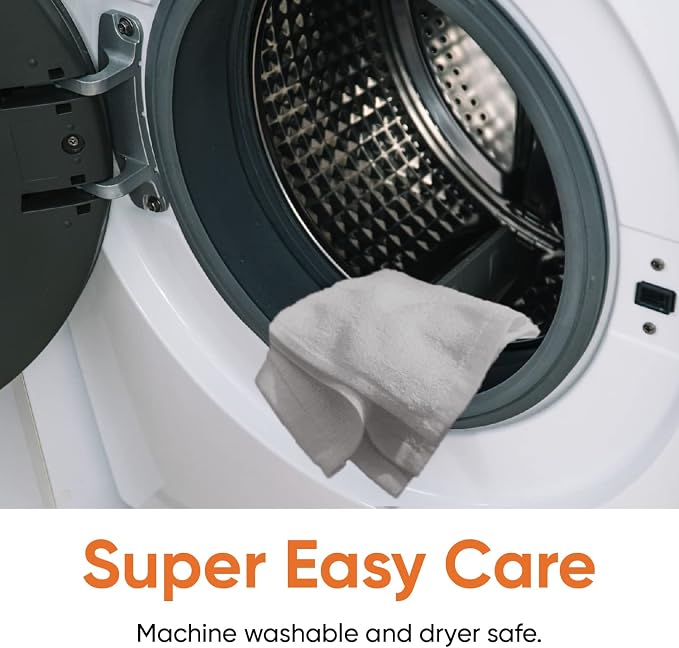 Superio Cotton Terry Washcloths Grey Towels 100% Cotton Cleaning Cloth 16" Rags - Image 5