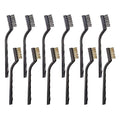 12PCS Mini Wire Brushes, Stainless Steel & Brass Brush Set, Curved Handle by YiwerDer